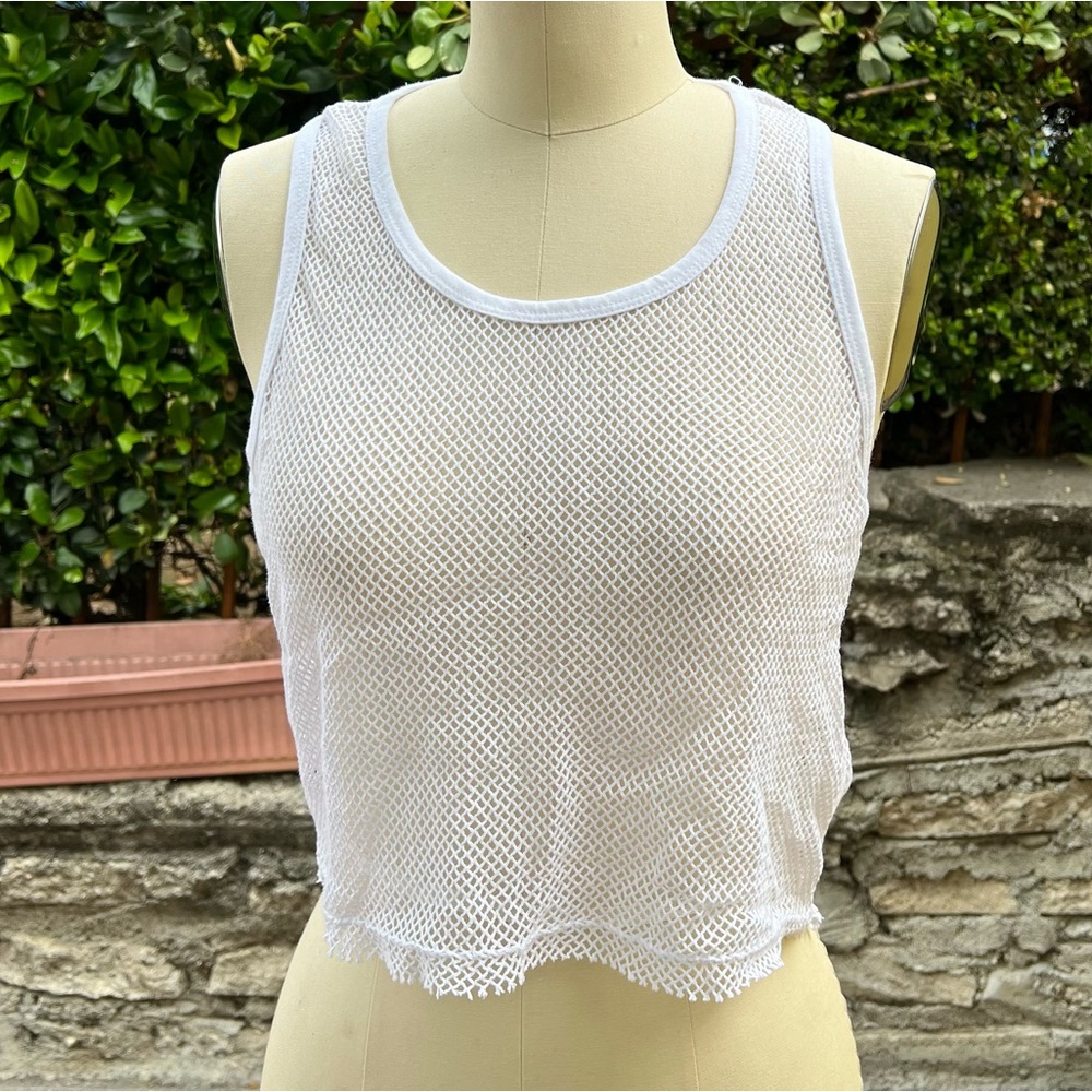 White Netted Crop Size L
